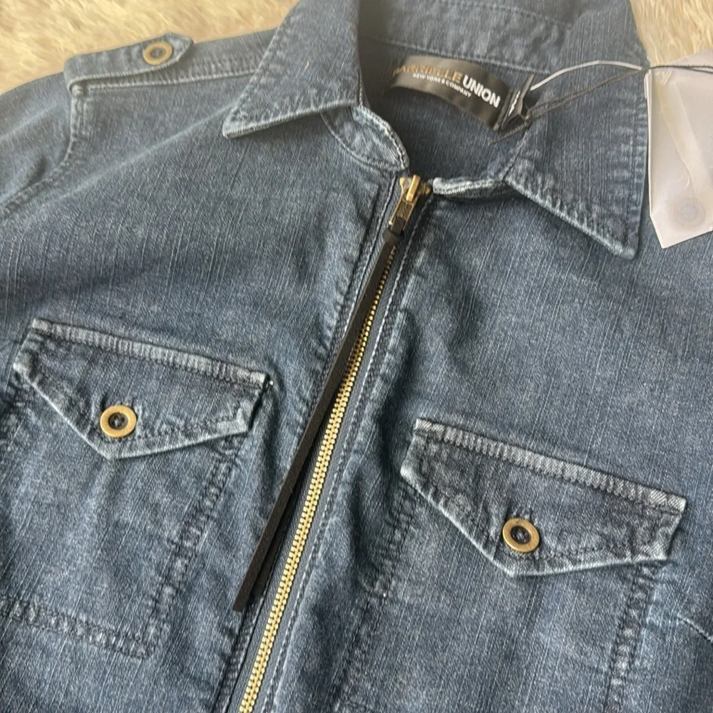 New York & Company Denim Jumpsuit Size XS - Picture 6 of 7